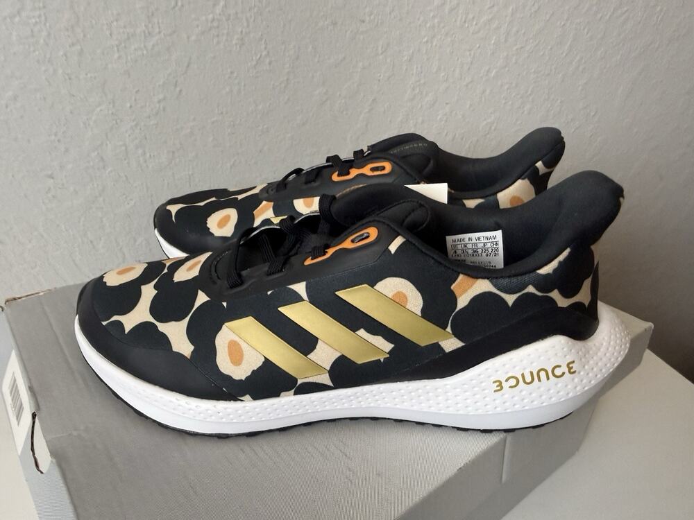 adidas EQ21 Run Marimekko J Kids Low Top Lace-Up Floral Sneakers US 4